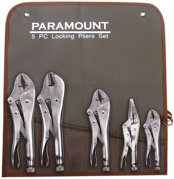 Plier Set: 5 Pc, Locking Pliers MPN:PAR-5ASI