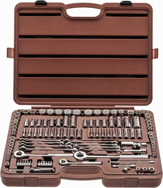 Deep Standard Socket Set: 116 Pc, 1/2