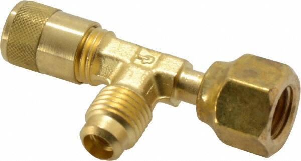 500 Max psi, 1/4 Tube OD, Forged Flared Female Run Swivel Tee Access Valve MPN:AVTS4-4