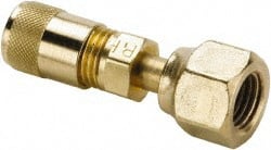 500 Max psi, 1/4 Tube OD, Flare Swivel Nut Connector Access Valve MPN:AVUS4D-4