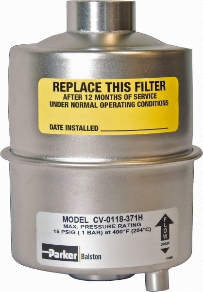 Inlet Compressed Air Filter: 1/2 (Inlet & Outlet) & 1/8