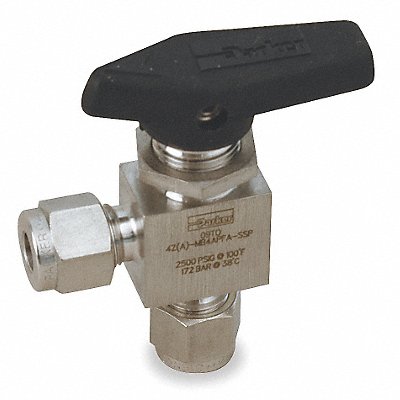 SS Ball Valve Angle Comp x Comp 1/4 in MPN:4A-MB4APFA-SSP