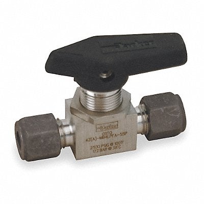 SS Ball Valve Comp x Comp 1/4 in MPN:4Z-MB4LPFA-SSP