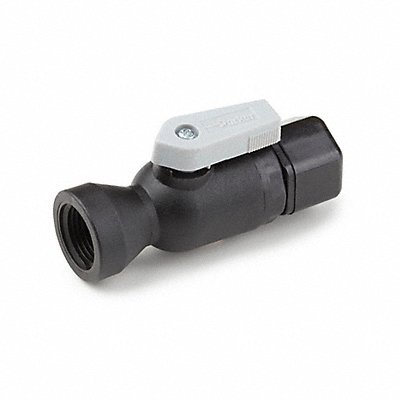 Ball Valve 1/4 x 1/4 NPTF Blk Poly MPN:FTPPB4VFC4