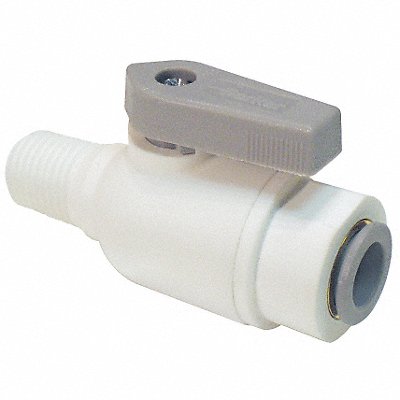 Acetal Ball Valve Push x MNPT 1/4 in MPN:LFPP4VMC4