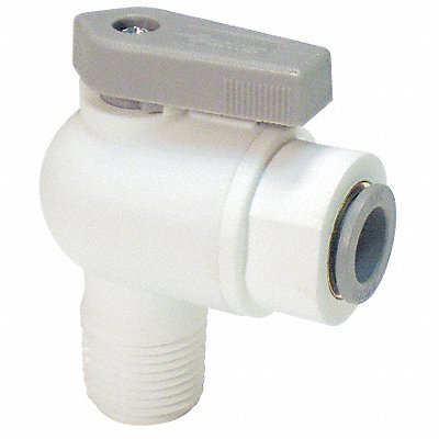 Acetal Ball Valve Push x MNPT 1/4 in MPN:LFPP4VME6