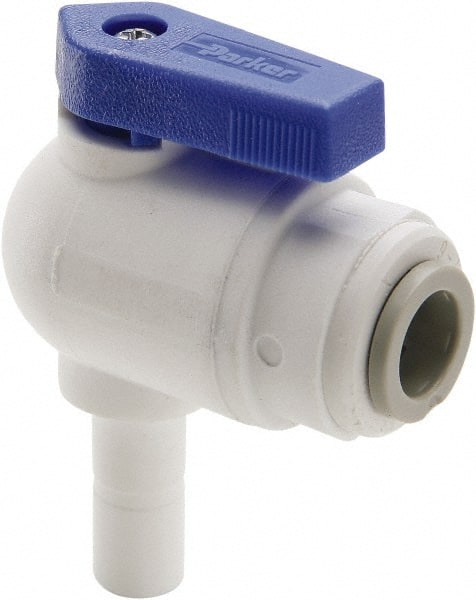 Tube Elbow Union Bi-Directional Manual Ball Valve: 1/4 x 3/8