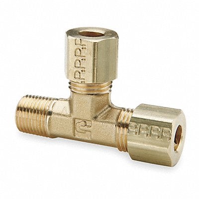 Run Tee Brass CompxM 1/4In PK10 MPN:171C-4-4