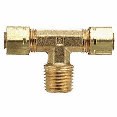 Branch Tee Brass CompxM 1/4Inx1/8In PK10 MPN:172CA-4-2