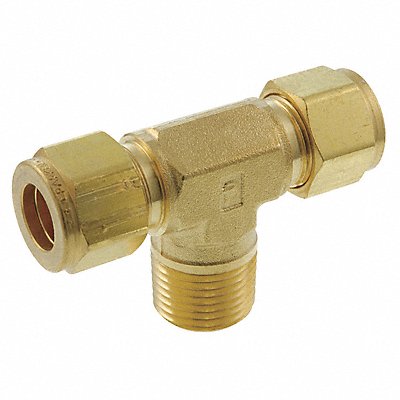 Branch Tee Brass A-LOKxM 1/4In MPN:4MBT4N-B