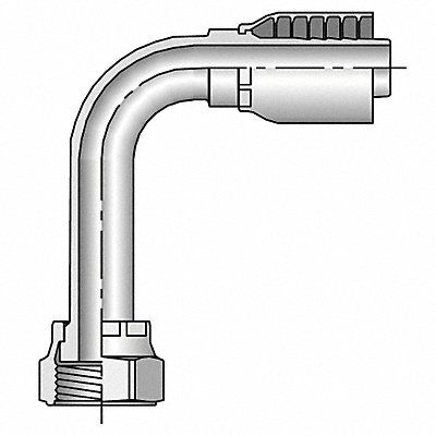 Crimp Fitting 90 Deg 1-1/4 I.D. F ORS MPN:1J143-20-20