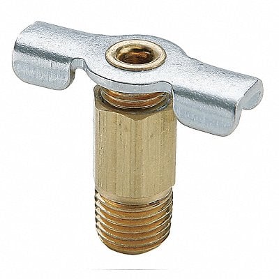 Drain Cock Ball Valve Brass 1/4 In MPN:DC602-4