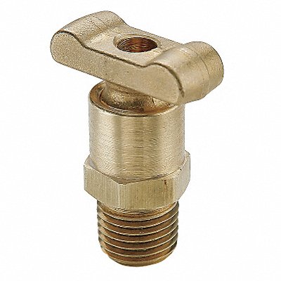 Drain Cock Ball Valve Brass 3/8 In MPN:DC603-6