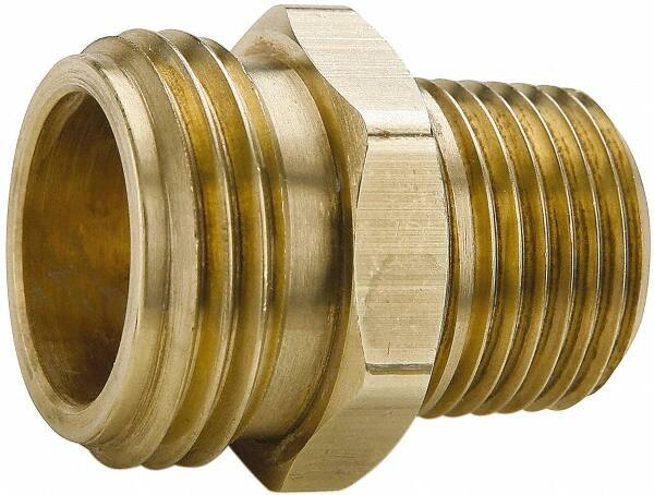 Garden Hose Adapter: Male, Brass MPN:L69GH-12-6