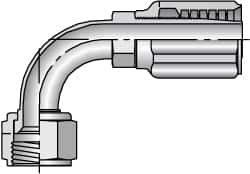 Hydraulic Hose Short Drop Female JIC Swivel 90 ° MPN:23921-20-20