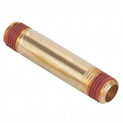 Long Pipe Nipple 1/8 In 3-1/2 In L Brass MPN:VS215PNL-2-35