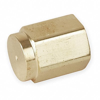 Hex Head Cap Bright Brass 1/4 in FNPT MPN:4 CP-B