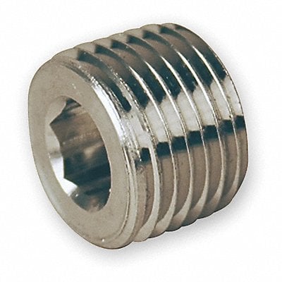 Hollow Hex Head Plug 316L SS 1/4 in MPN:4 PHH-SS