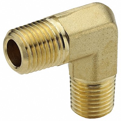 90 Elbow Brass 1/8 in Pipe Size MNPT MPN:1204P-2