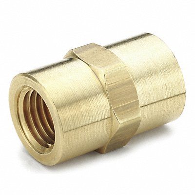 Hex Coupling Brass 1/8 in Pipe Size FNPT MPN:207P-2