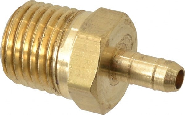 Barbed Tube Male Connector: Multiple Barbs, 1/4-18 MPN:28-4-4