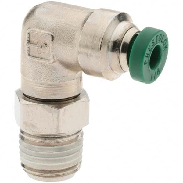 Push-To-Connect Tube to Male & Tube to Male NPT Tube Fitting: Male Swivel Elbow, 1/8