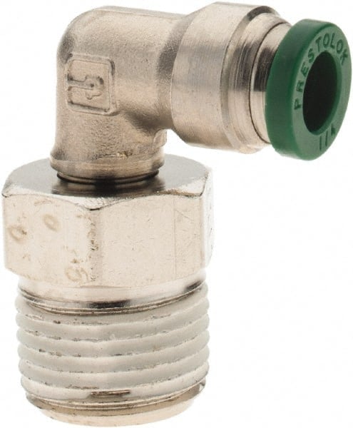 Push-To-Connect Tube to Male & Tube to Male NPT Tube Fitting: Male Swivel Elbow, 3/8