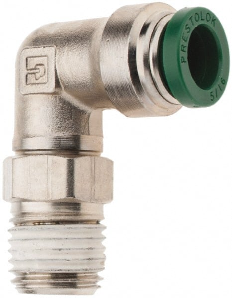 Push-To-Connect Tube to Male & Tube to Male NPT Tube Fitting: Male Swivel Elbow, 1/4