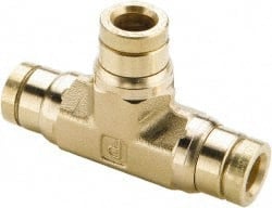 Push-To-Connect Tube to Tube Tube Fitting: Union Tee, 5/8