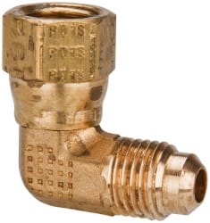 Brass Flared Tube Swivel Nut Elbow: 5/8