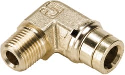 Push-To-Connect Tube to Male & Tube to Male NPT Tube Fitting: Rigid 90 ° MPN:169PTCNS-10-6