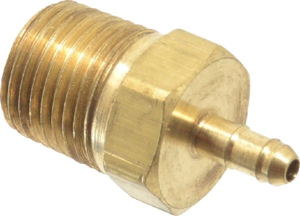 Barbed Tube Male Connector: Multiple Barbs, 1/8-27 MPN:28-5/32-2