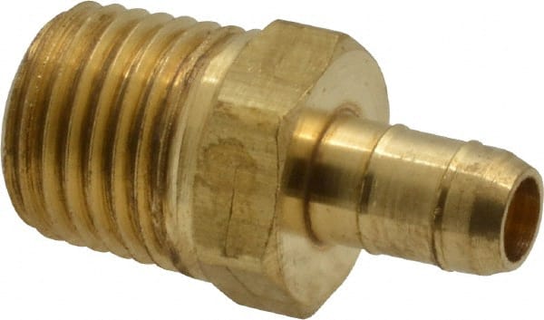 Barbed Tube Male Connector: Multiple Barbs, 1/4-18 MPN:28-6-4