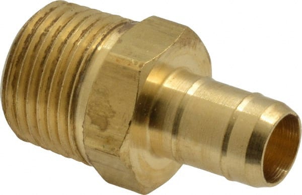 Barbed Tube Male Connector: Multiple Barbs, 3/8-18 MPN:28-8-6