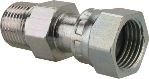 Compression Tube Pipe Thread Swivel Connector: 3/8-18