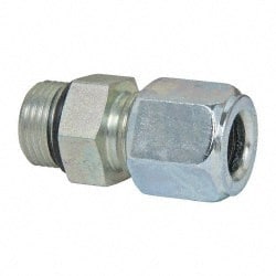 Flareless Bite-Type Tube Straight Thread Connector: 9/16-18 UN & UNF, 3/8