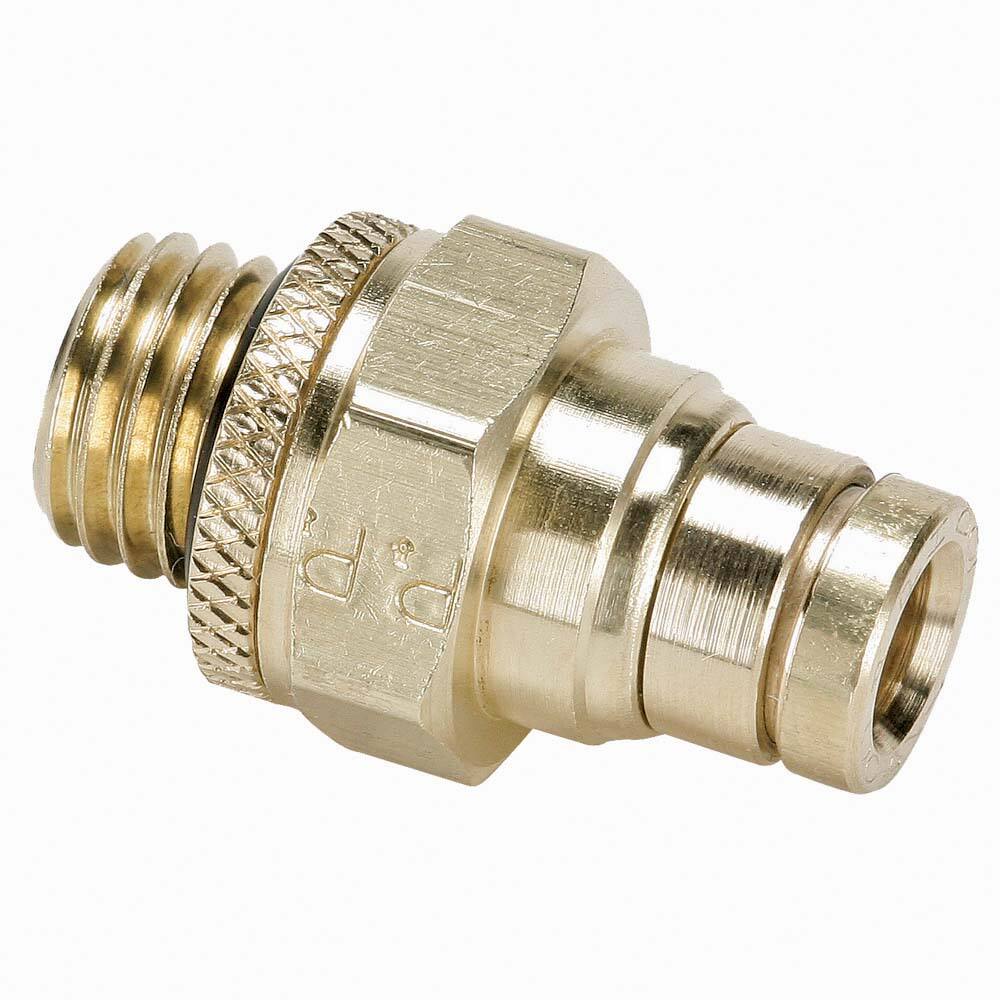 Push-To-Connect Tube to Male & Tube to Metric Thread Tube Fitting: M12 x 1.5 Thread, 3/8