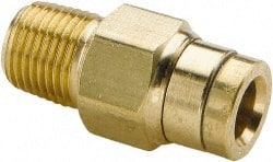 Push-To-Connect Tube to Male & Tube to Male NPT Tube Fitting: Male Connector, 1/4