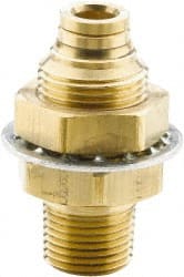 Push-To-Connect Tube to Male & Tube to Male NPT Tube Fitting: Male Bulkhead, 1/2