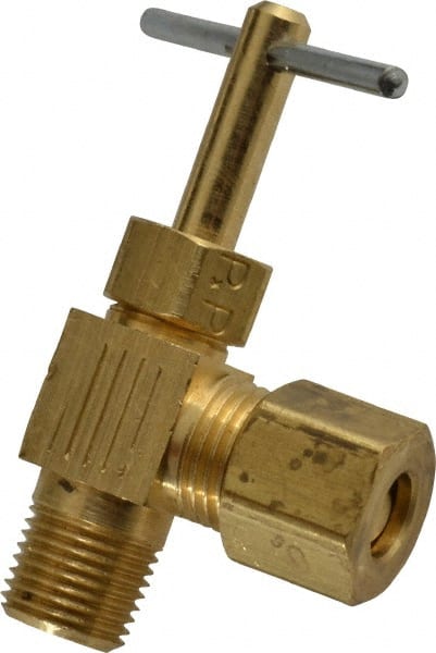 Needle Valve: Angled, 1/4 x 1/8