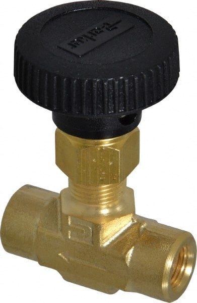 Needle Valve: Round Handle, Straight, 1/8