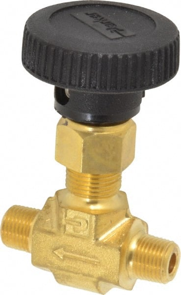 Needle Valve: Round Handle, Straight, 1/8