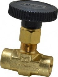 Needle Valve: Round Handle, Straight, 1/4