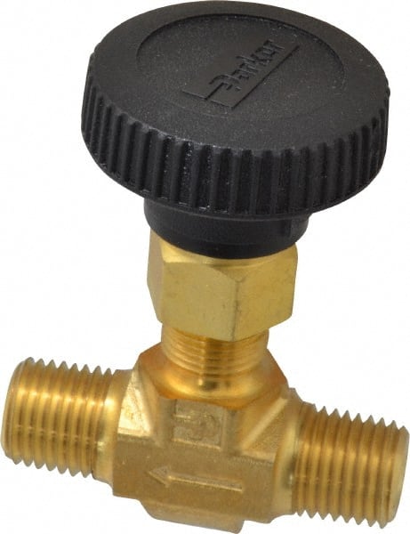 Needle Valve: Round Handle, Straight, 1/4