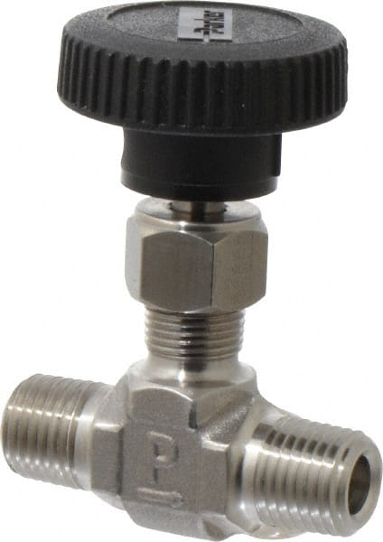 Needle Valve: Round Handle, Straight, 1/4