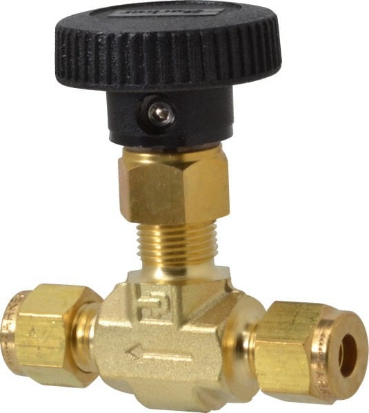 Needle Valve: Round Handle, Straight, 1/4