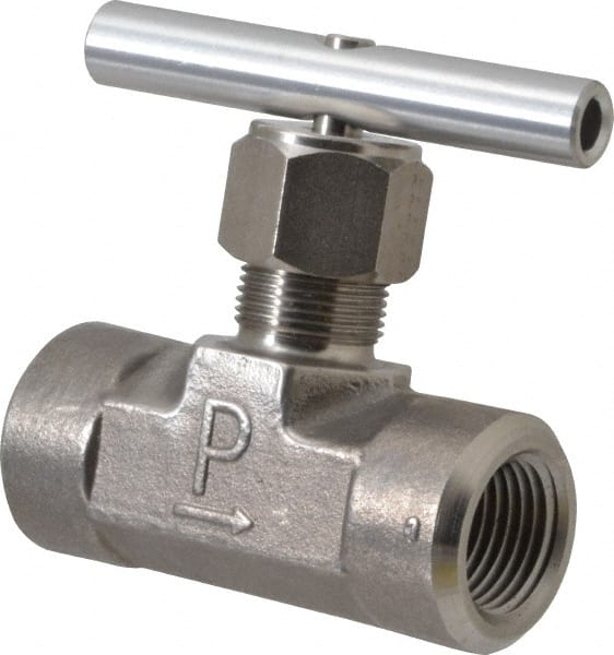 Needle Valve: Round Handle, Straight, 1/2