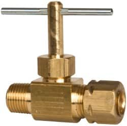 Needle Valve: Straight, 1/4 x 1/8