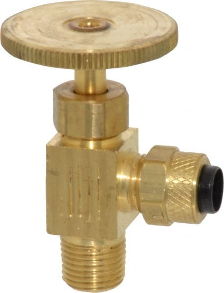 Needle Valve: Angled, 1/4 x 1/8