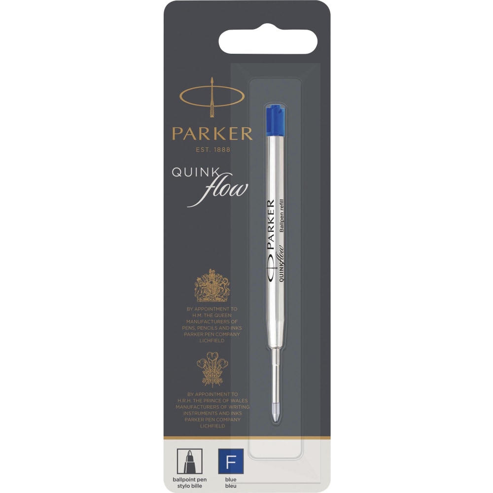 Parker Ballpoint Pen Refill - Fine Point - Blue Ink - 1 Each (Min Order Qty 10) MPN:1950368